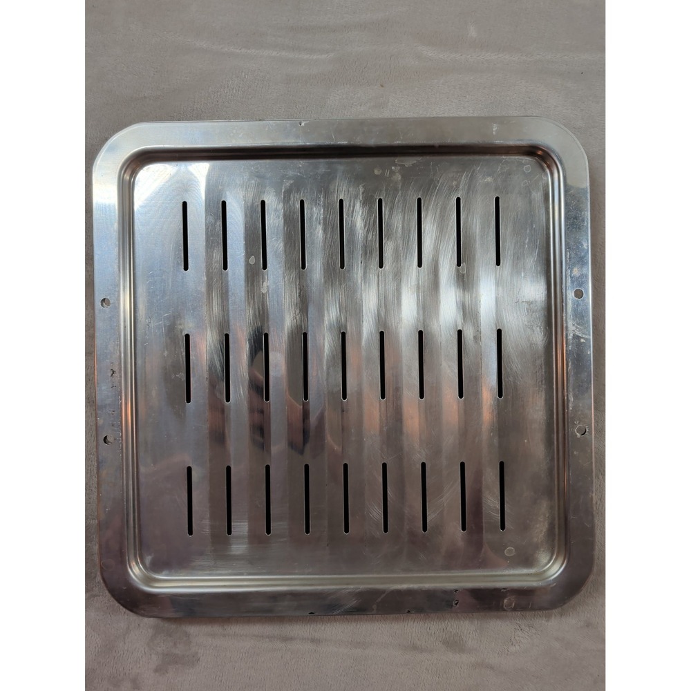 Vintage Square Stainless Steel Steamer Tray Set Slotted and Solid Insert 12.5in - Picture 3 of 5